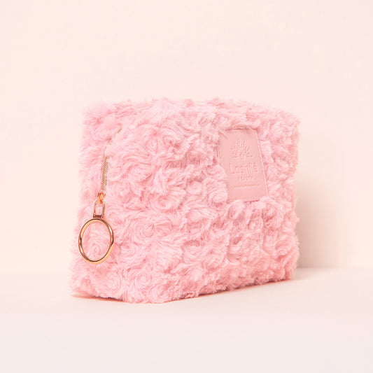 Trousse fluffy rose